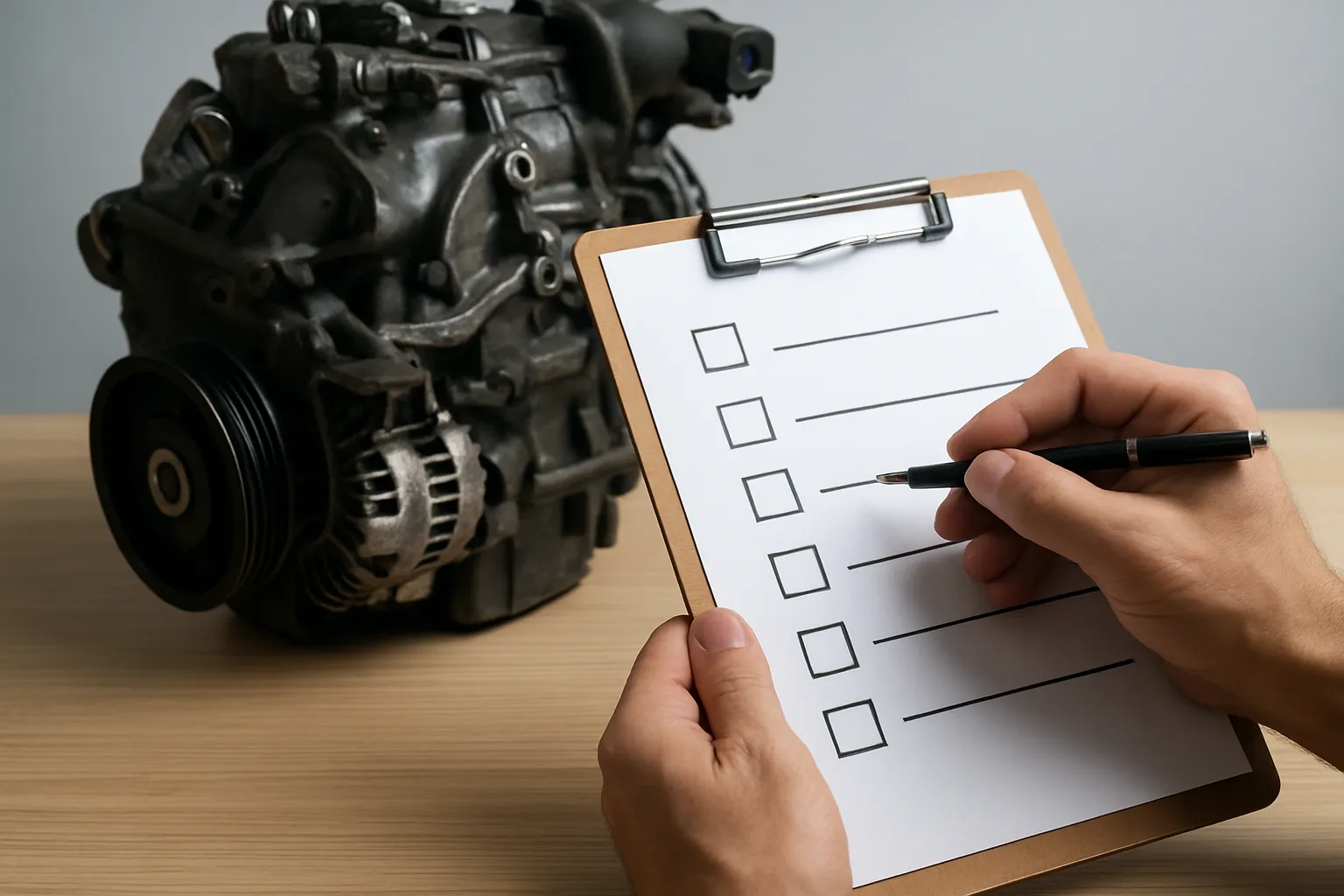 Checklist para comprar motores usados para clientes (paso a paso)