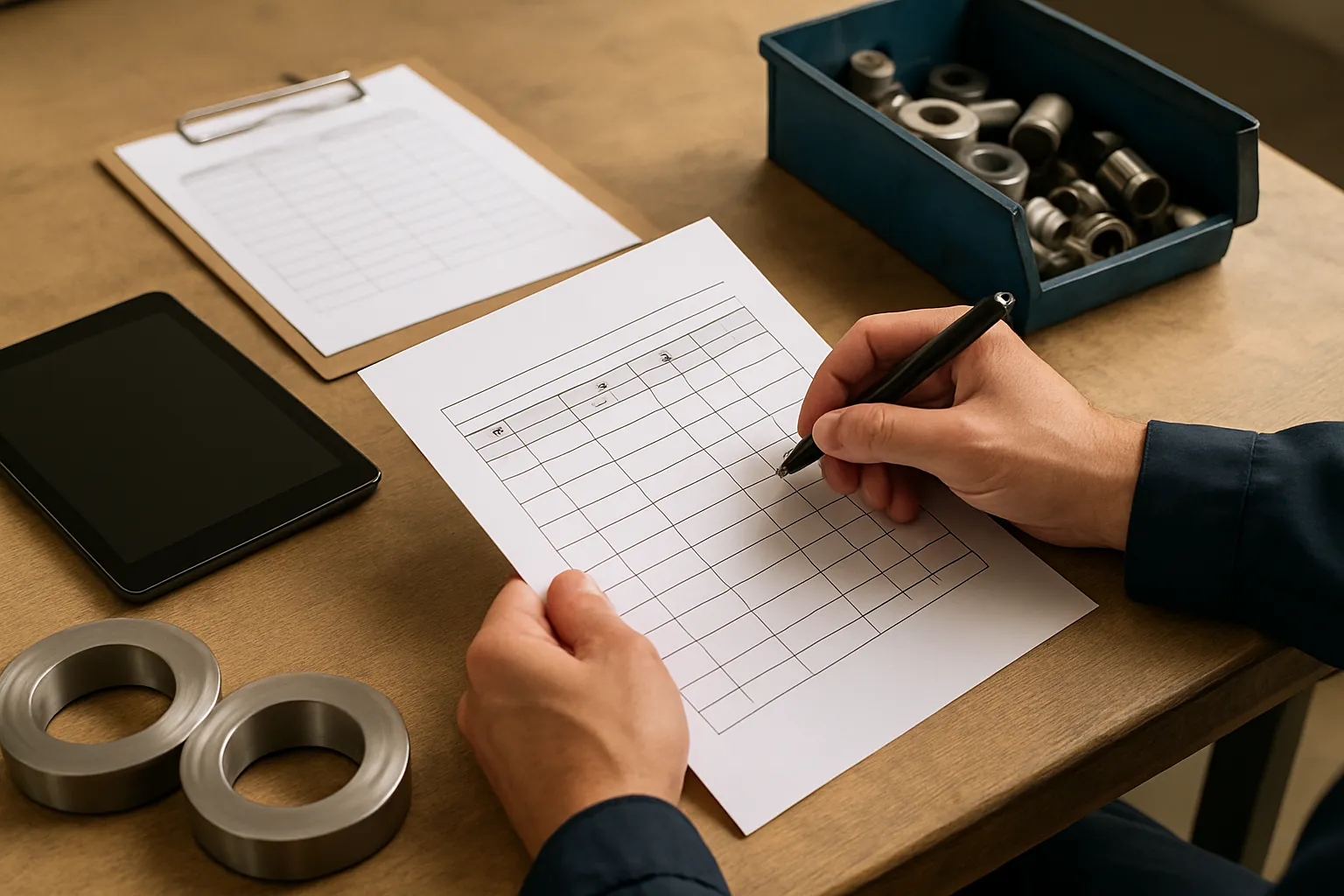 Cómo estandarizar pedidos de piezas: plantilla interna para taller