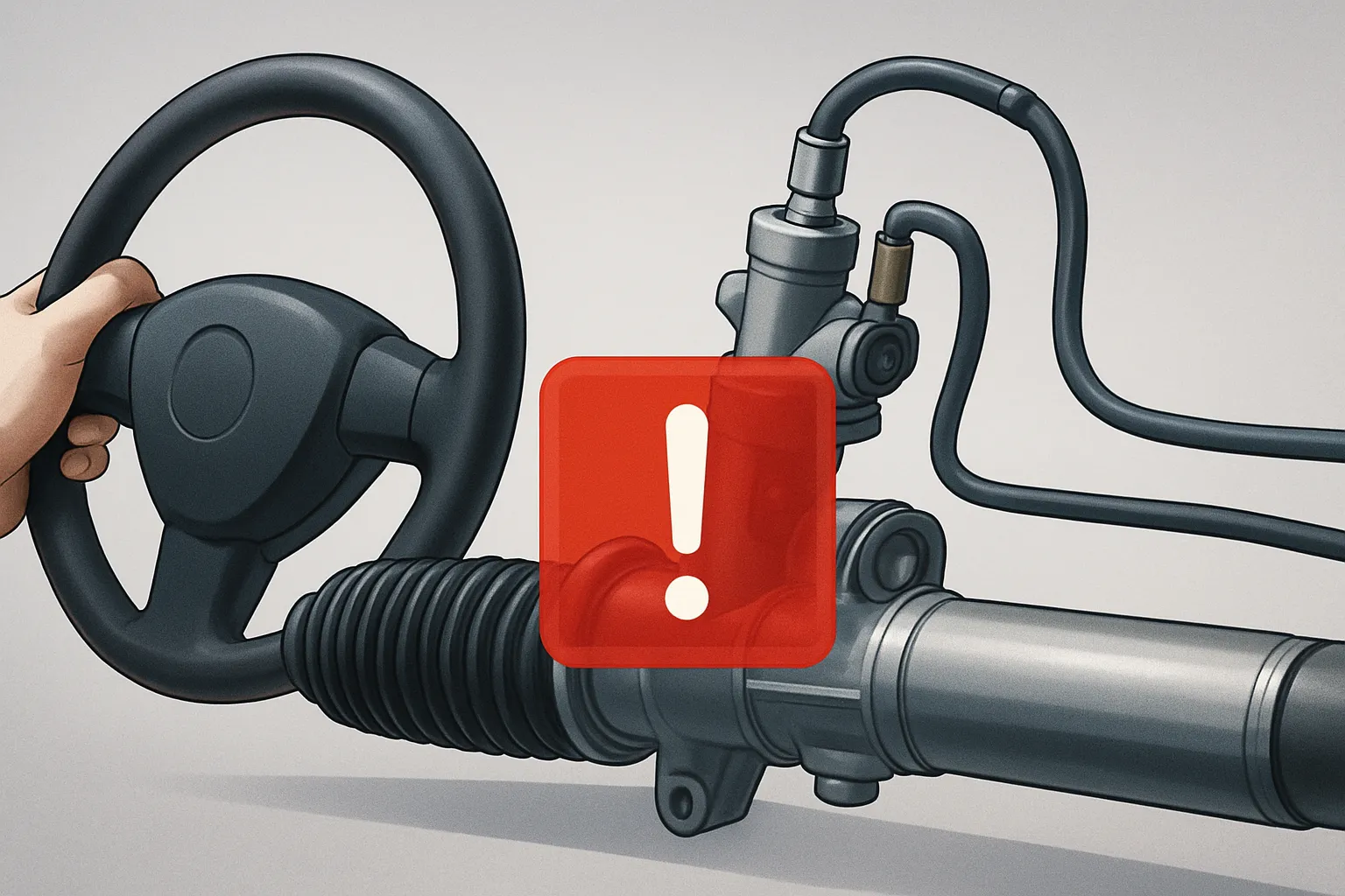 Dirección dura: causas comunes y piezas (bomba cremallera líquido)